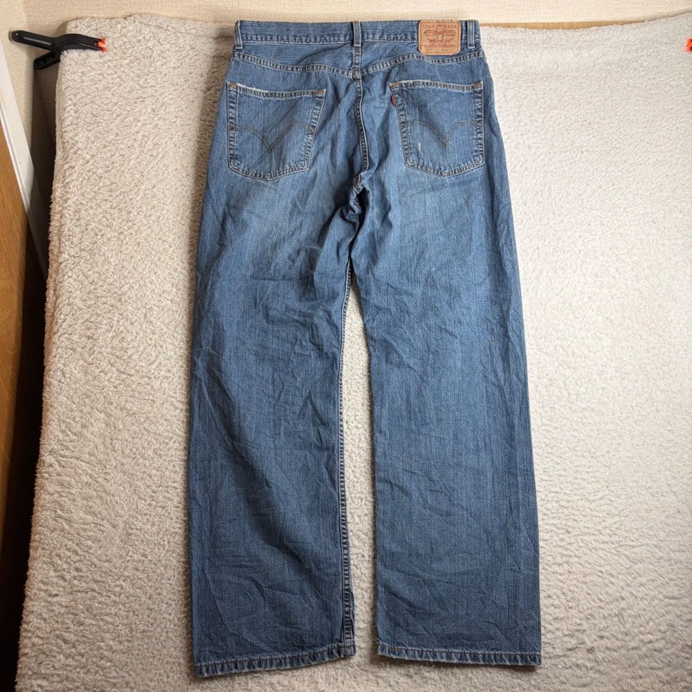 Levis 569 Y2K Loose Straight Leg Jeans Mens 34x34 (32) Blue Denim Baggy Vintage